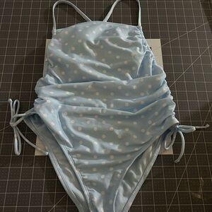 Wild Fable Sky Blue Polka Dot Kids One Piece